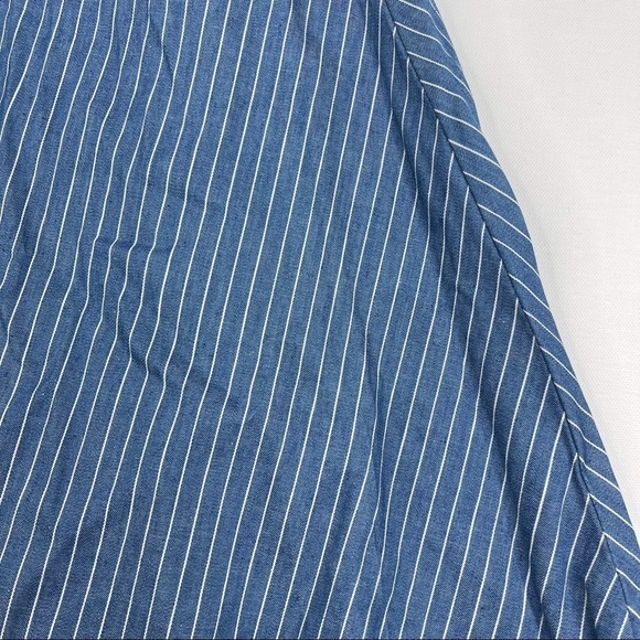 BCBGirls Dress Sleeveless Ruffle Striped Blue Summer Spring Dressy Cute New - Picture 4 of 16